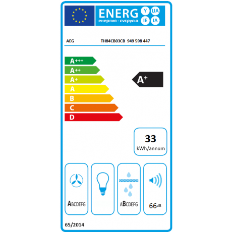 AEG TH84CB03CB Επαγωγική Εστία με Απορροφητήρα 80cm